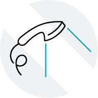 Photodynamic therapy icon showing light treatment with handheld device